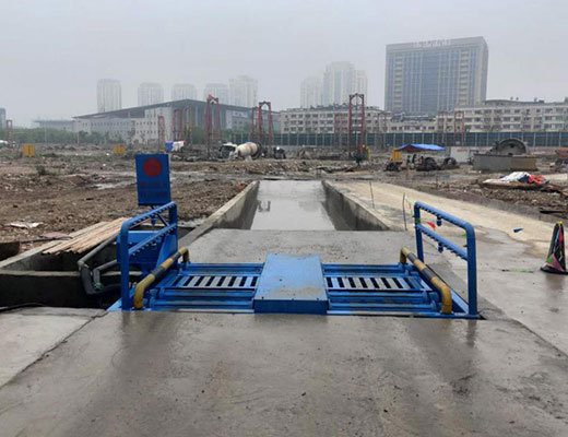 冲泥式滚轴洗轮机安装成功