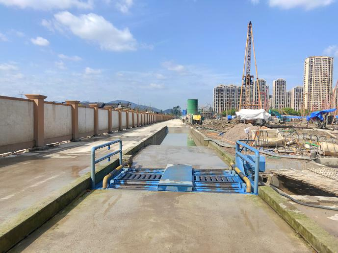 冲泥式滚轴洗轮机安装成功