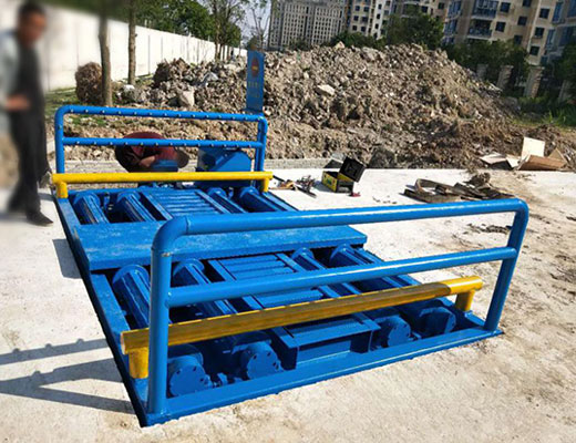 冲泥式滚轴洗轮机安装成功