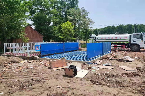 平板式洗轮机安装成功