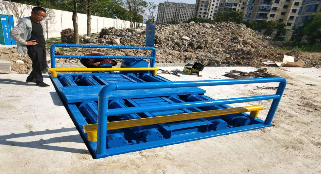 冲泥式滚轴洗轮机安装成功