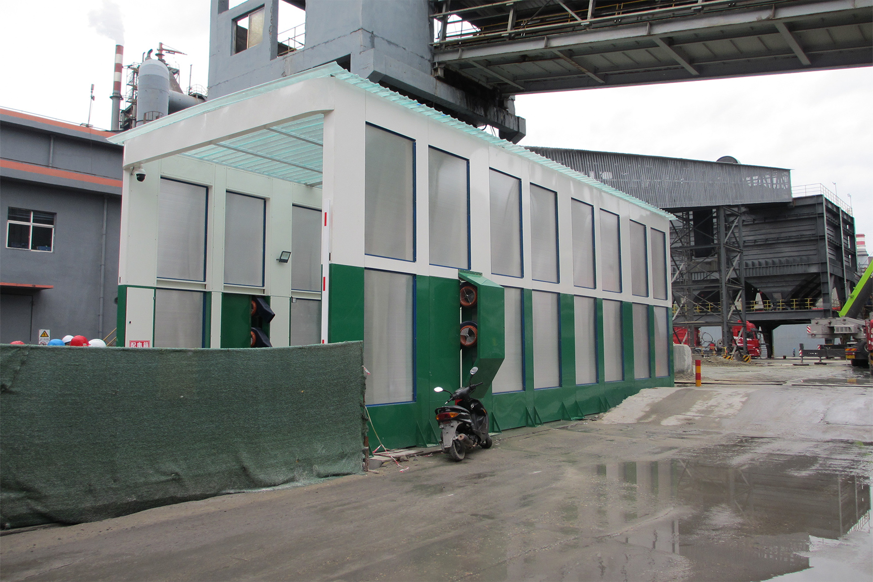 工程车洗车机安装完成